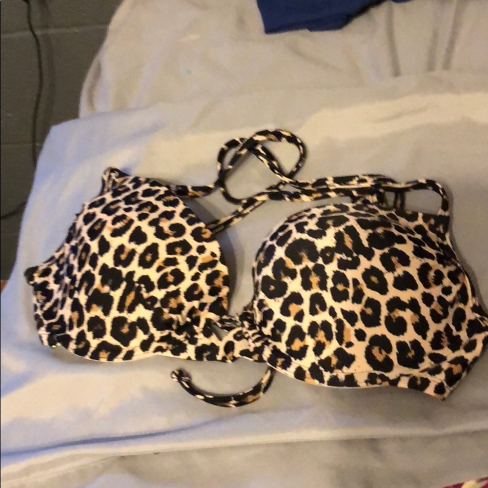 Leopard print bikini top
